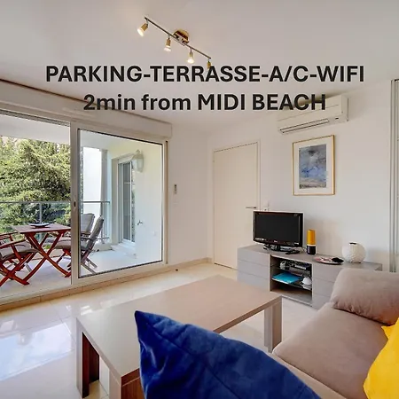 2 PIECES MODERNE AVEC TERRASSE ET PARKING A 3MN DES PLAGES !l- A1B230